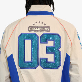 ROYAL BLUE CHAMPS WINDBREAKER FULL ZIP