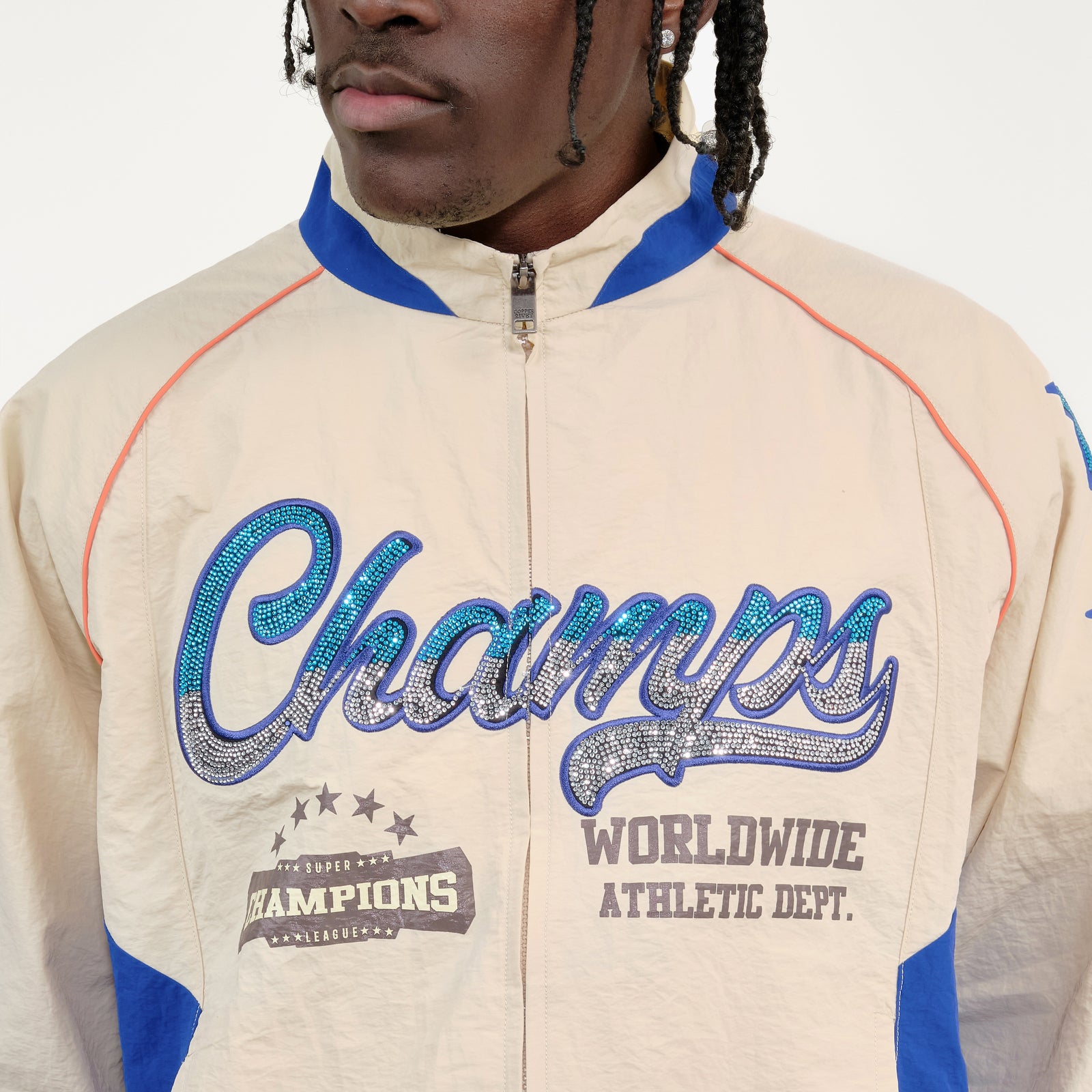 ROYAL BLUE CHAMPS WINDBREAKER FULL ZIP