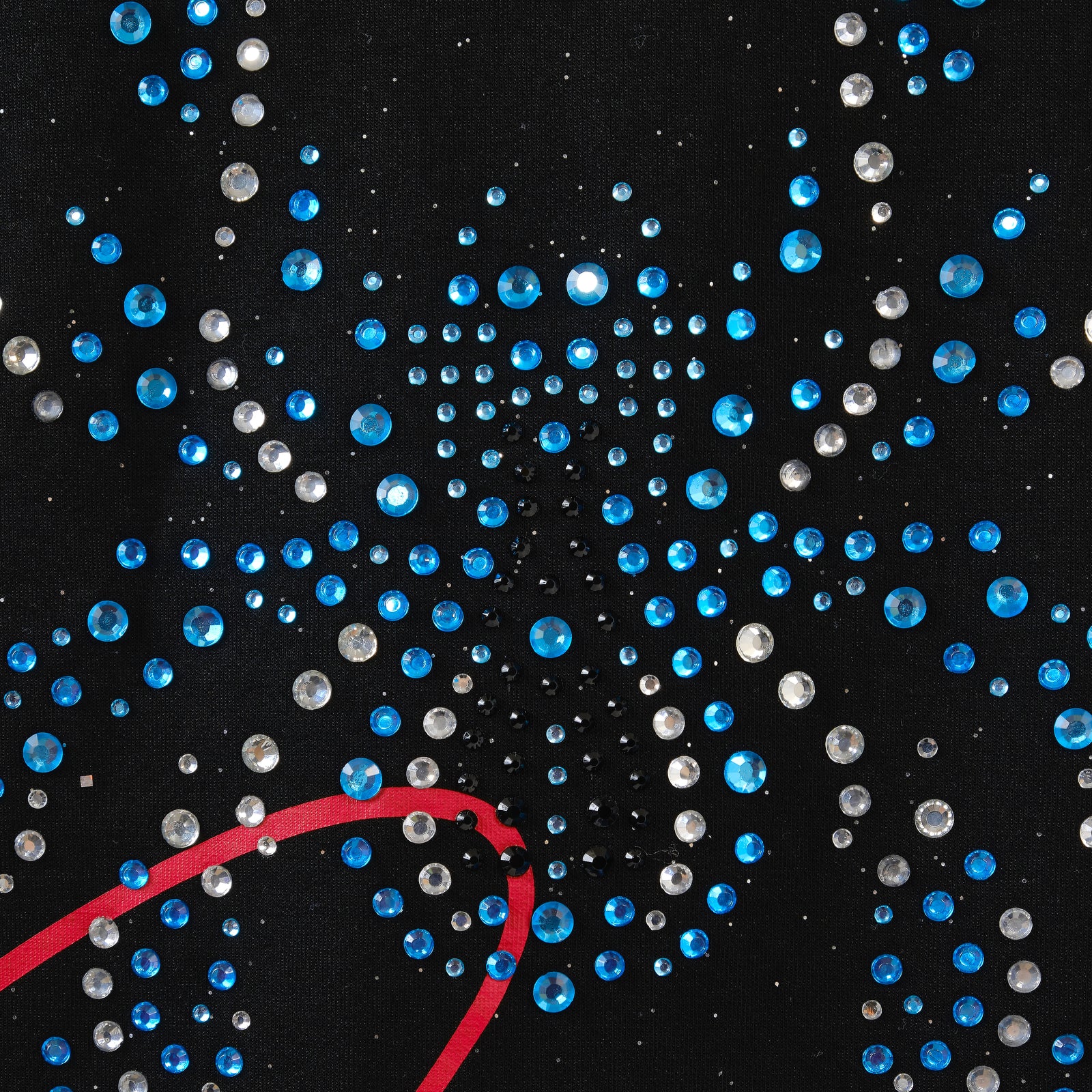 BLACK SPIDER W/ RHINESTONE CROP T-SHIRT