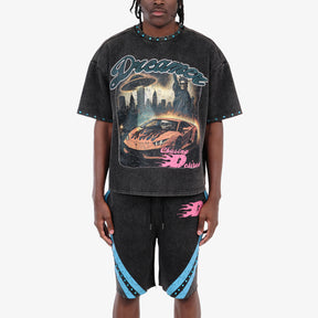 BLACK DREAMER CROP T-SHIRT