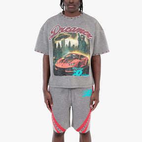 GRAY DREAMER CROP T-SHIRT