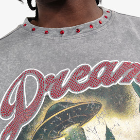 GRAY DREAMER CROP T-SHIRT