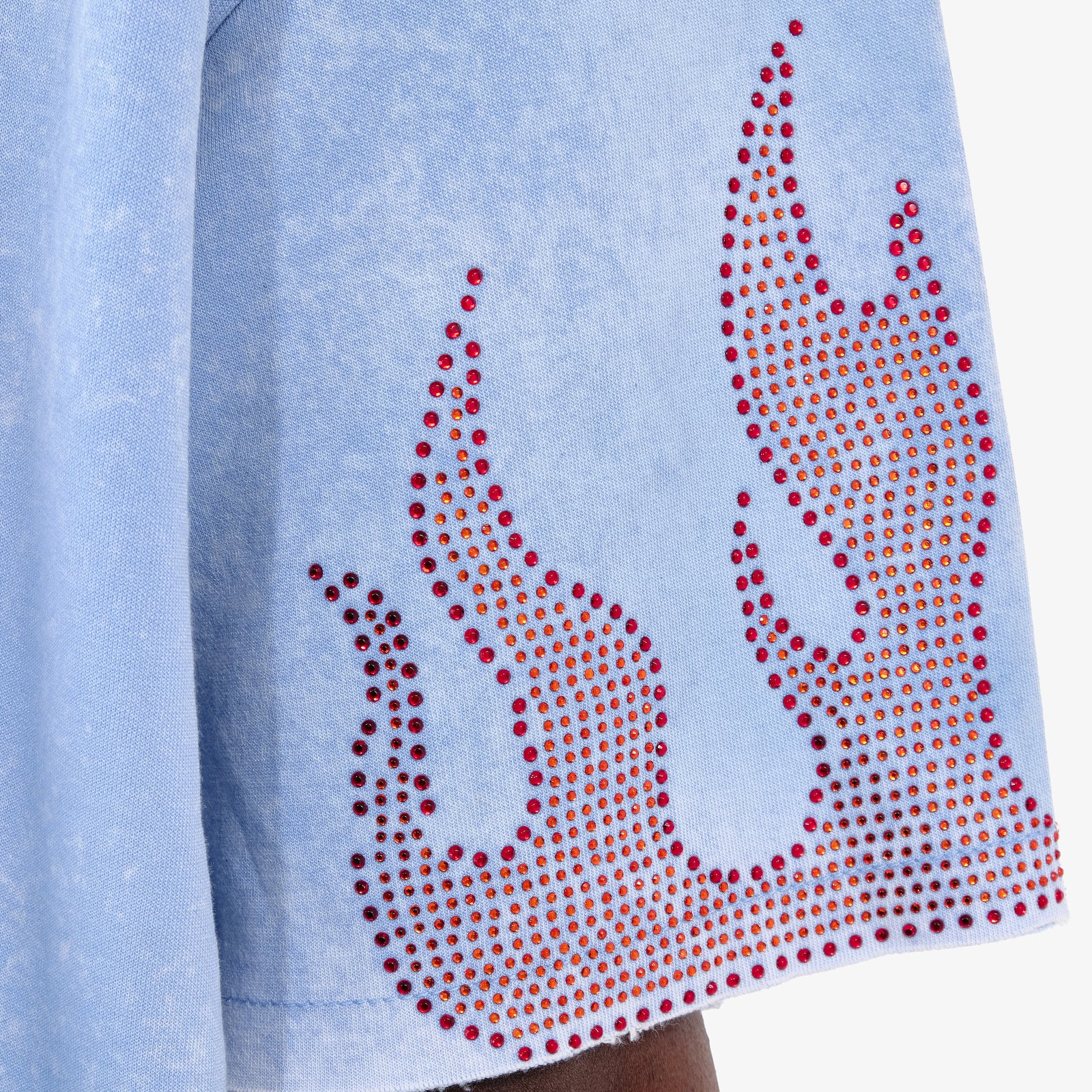 LIGHT BLUE DESIRES CROP T-SHIRT