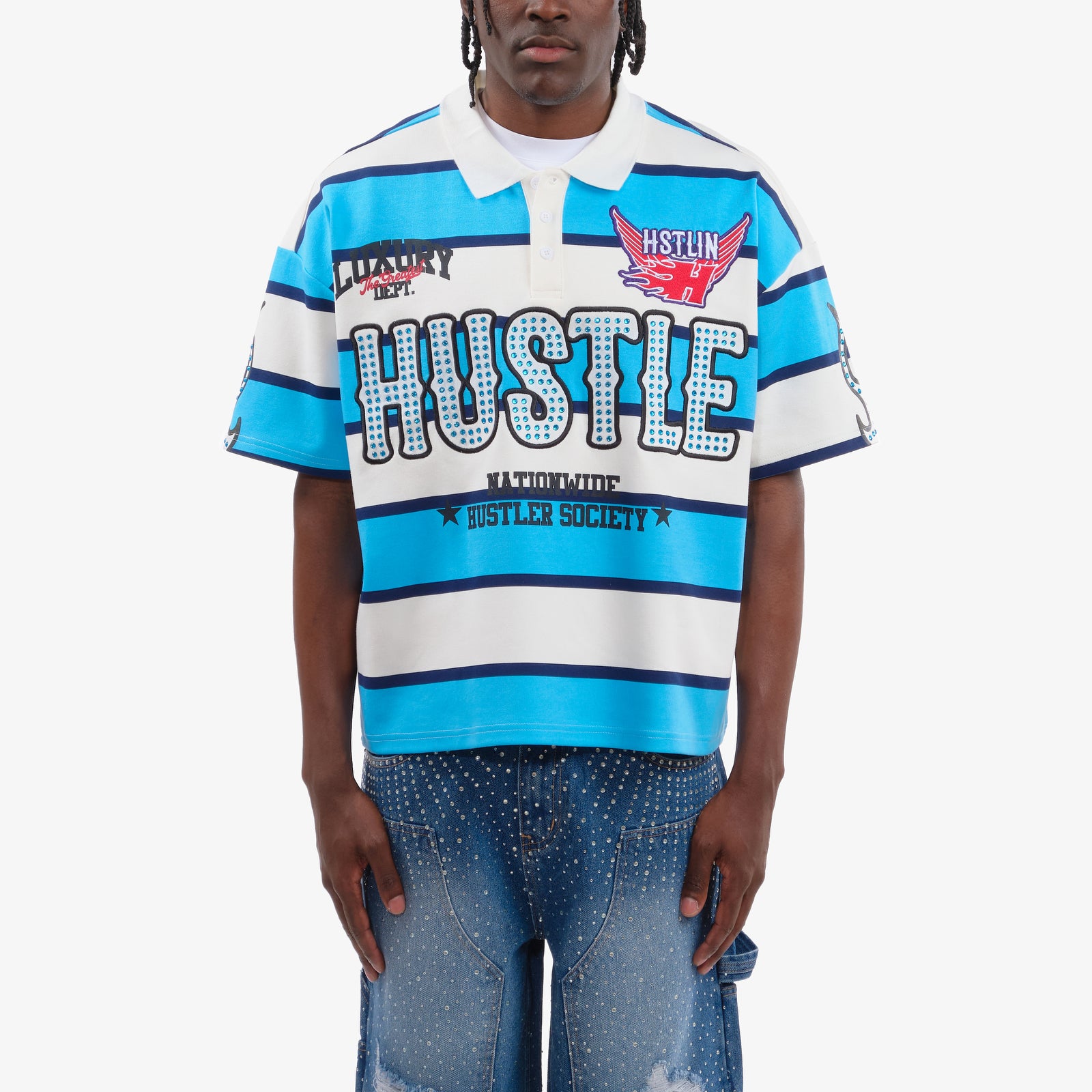 BLUE HUSTLE POLO