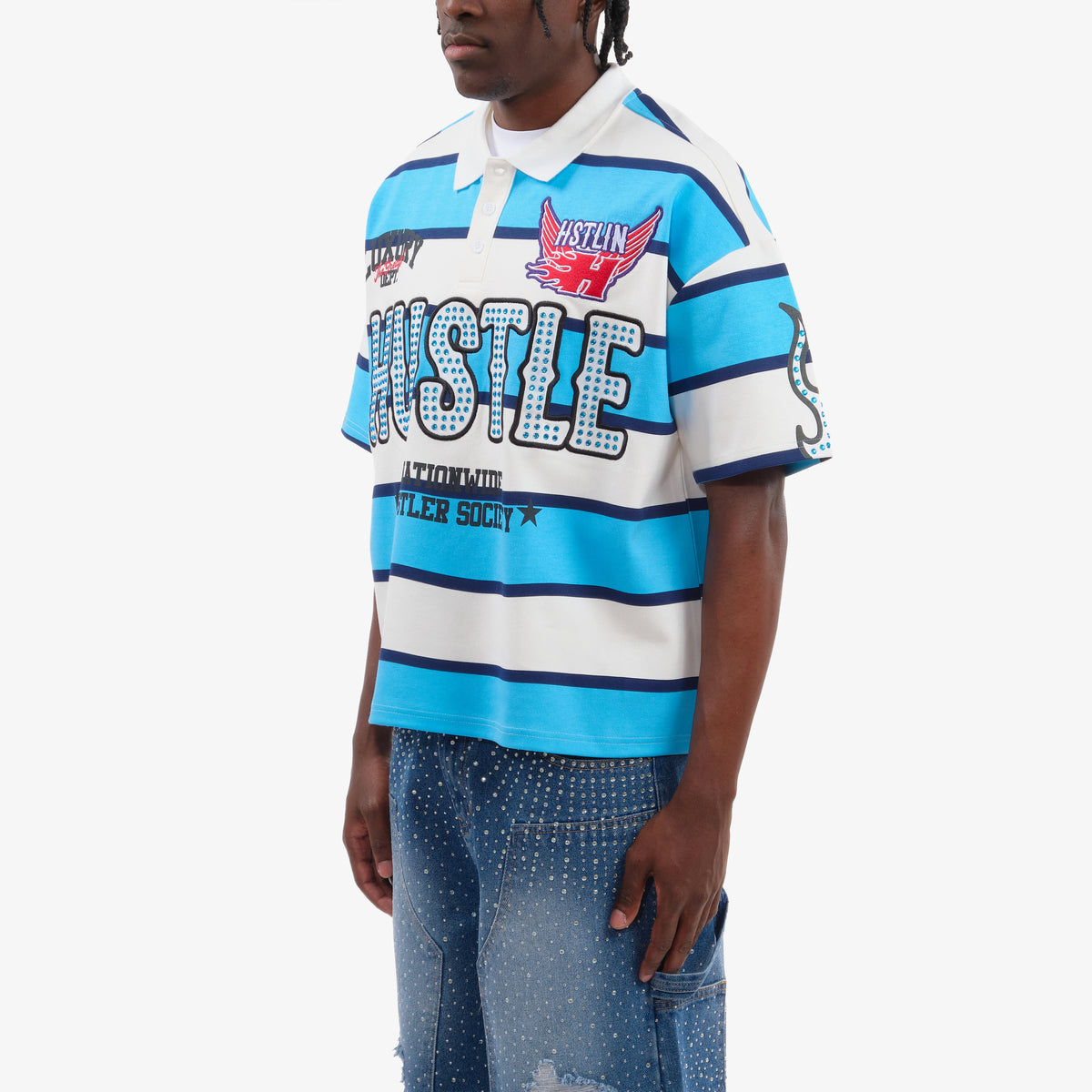 BLUE HUSTLE POLO