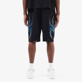 BLACK SPIDER W/ RHINESTONE SHORTS