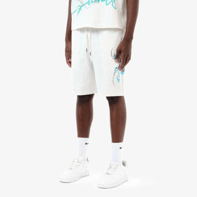 WHITE SPIDER W/ RHINESTONE SHORTS