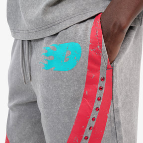 GRAY DREAMERS STRIPED SHORTS