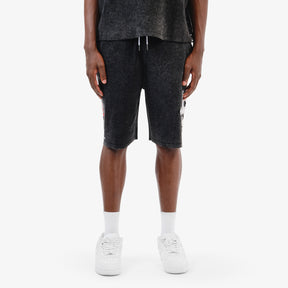 BLACK SAINTS SHORTS W/ RHINESTONES