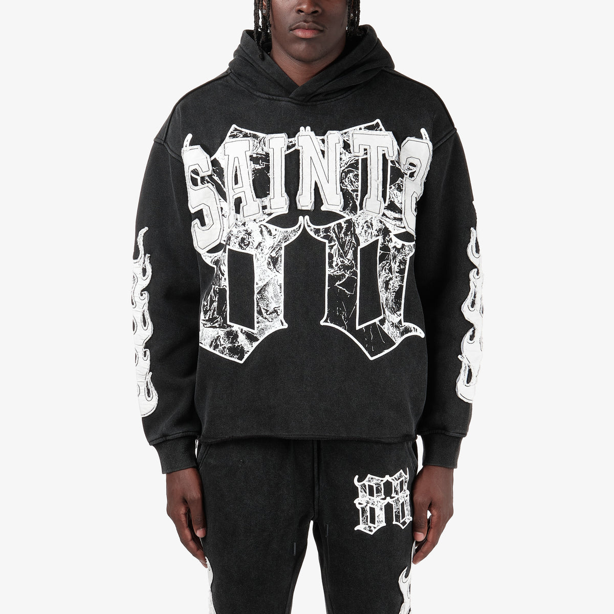 BLACK SAINTS PULL-OVER HOODIE