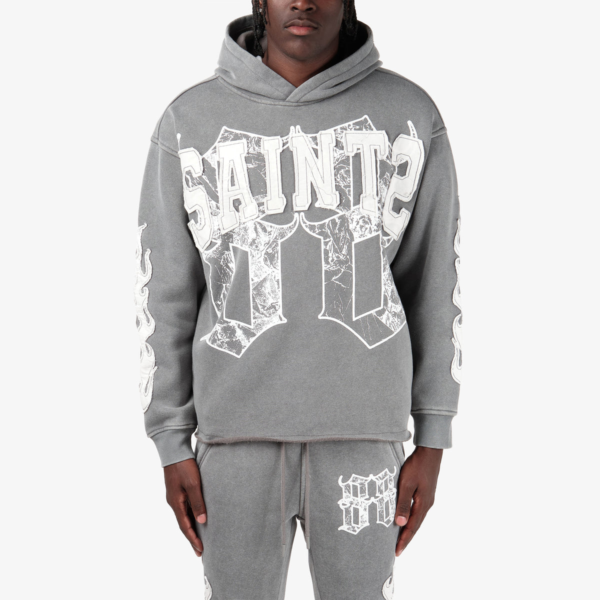 GRAY SAINTS PULL-OVER HOODIE