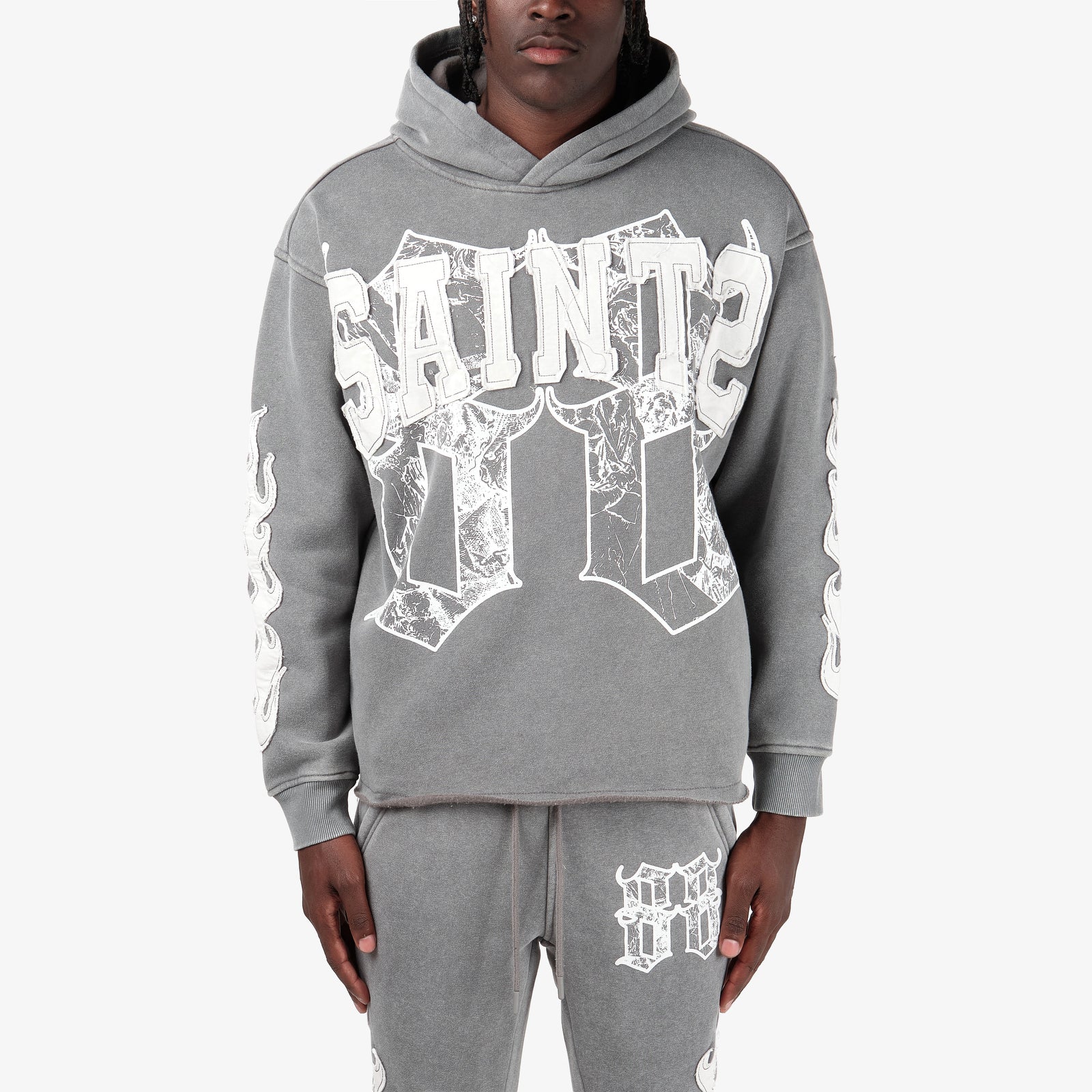 GRAY SAINTS PULL-OVER HOODIE
