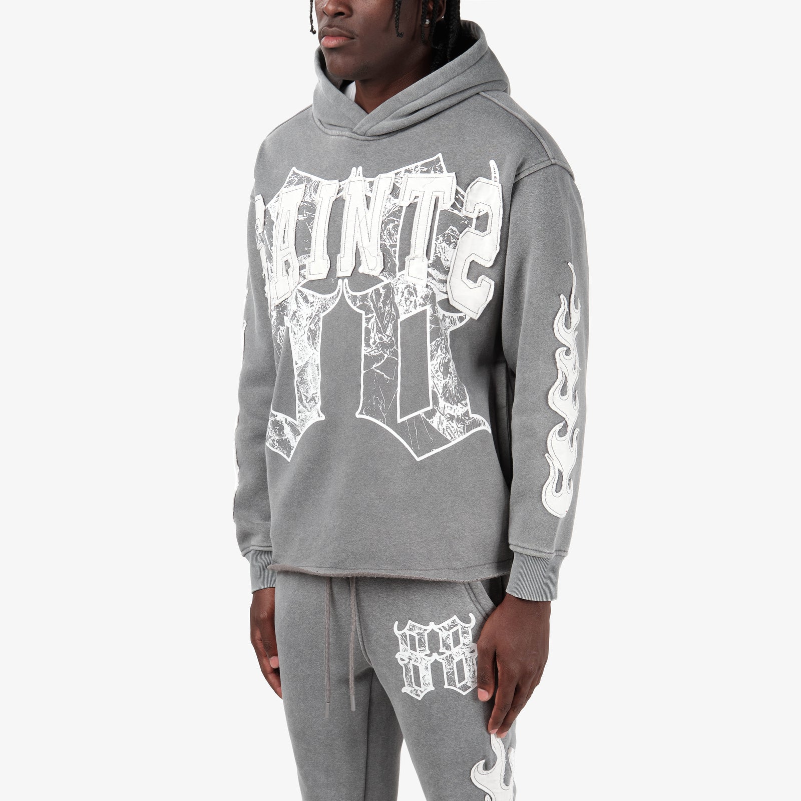 GRAY SAINTS PULL-OVER HOODIE