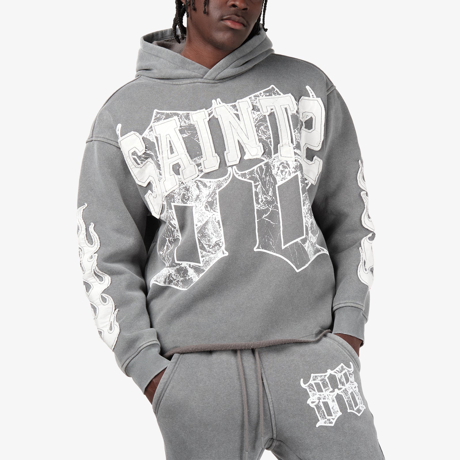GRAY SAINTS PULL-OVER HOODIE