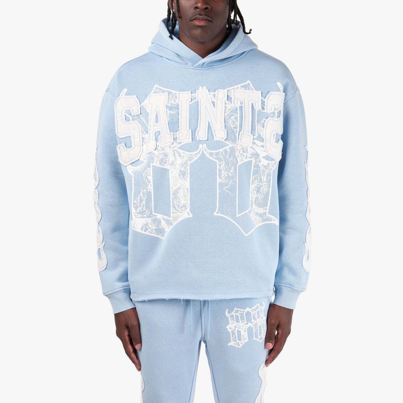 LIGHT BLUE SAINTS PULL-OVER HOODIE