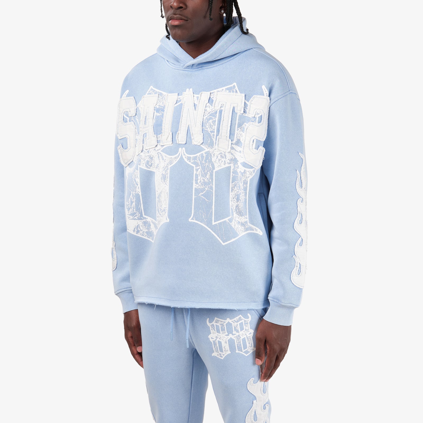 LIGHT BLUE SAINTS PULL-OVER HOODIE