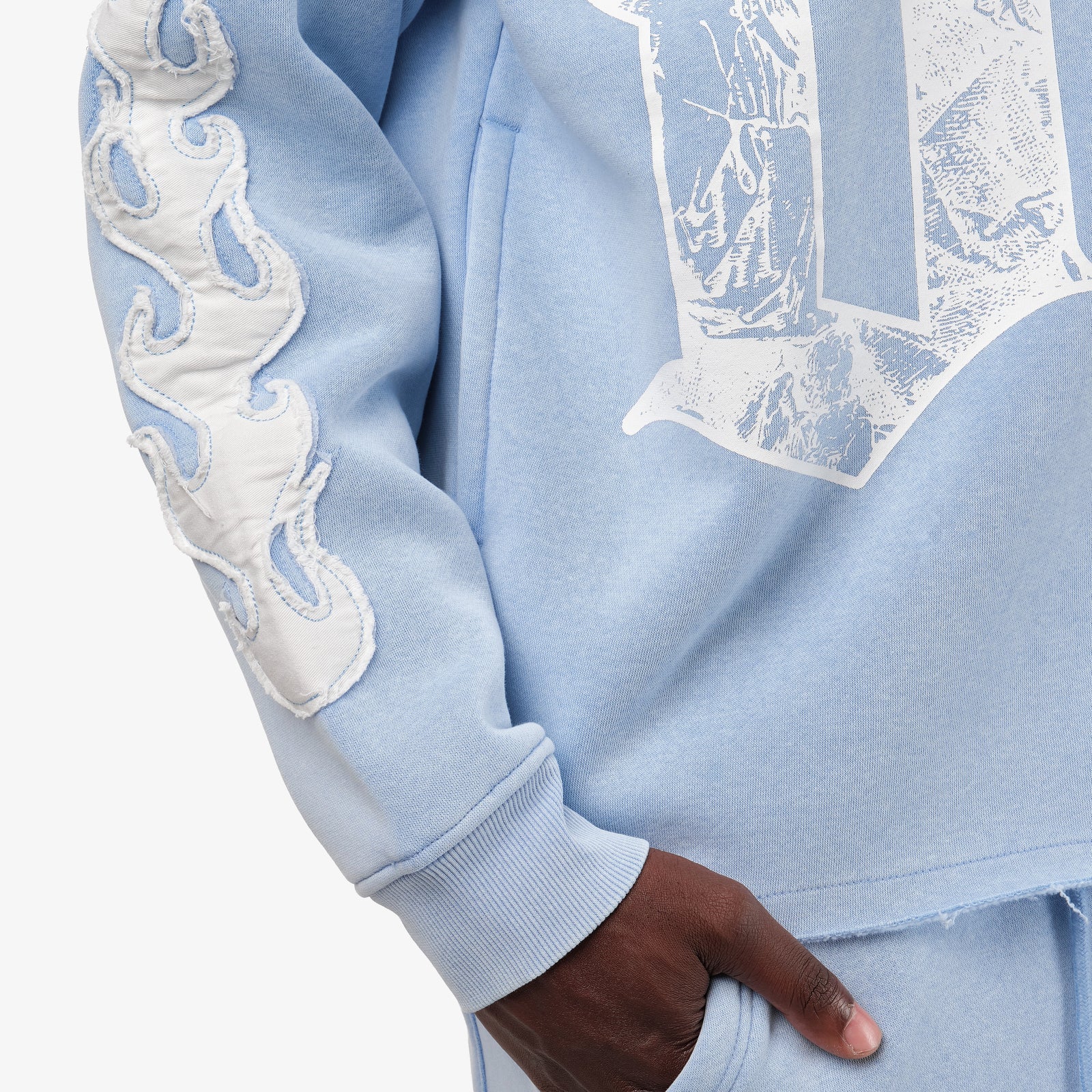 LIGHT BLUE SAINTS PULL-OVER HOODIE