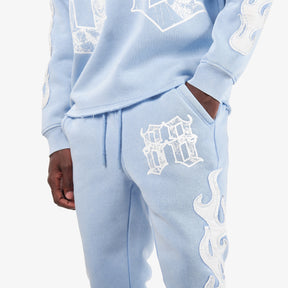 LIGHT BLUE SAINTS FLAME PANTS