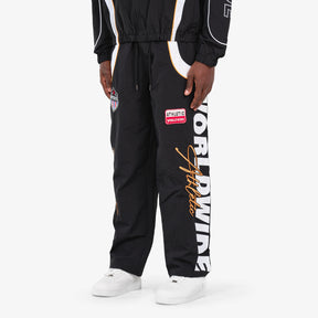 BLACK NYLON WORLDWIDE PANTS