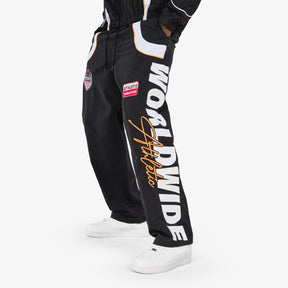 BLACK NYLON WORLDWIDE PANTS