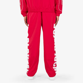 RED NYLON WORLDWIDE PANTS