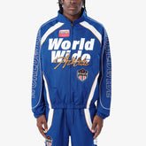 ROYAL BLUE NYLON WORLDWIDE FULL-ZIP