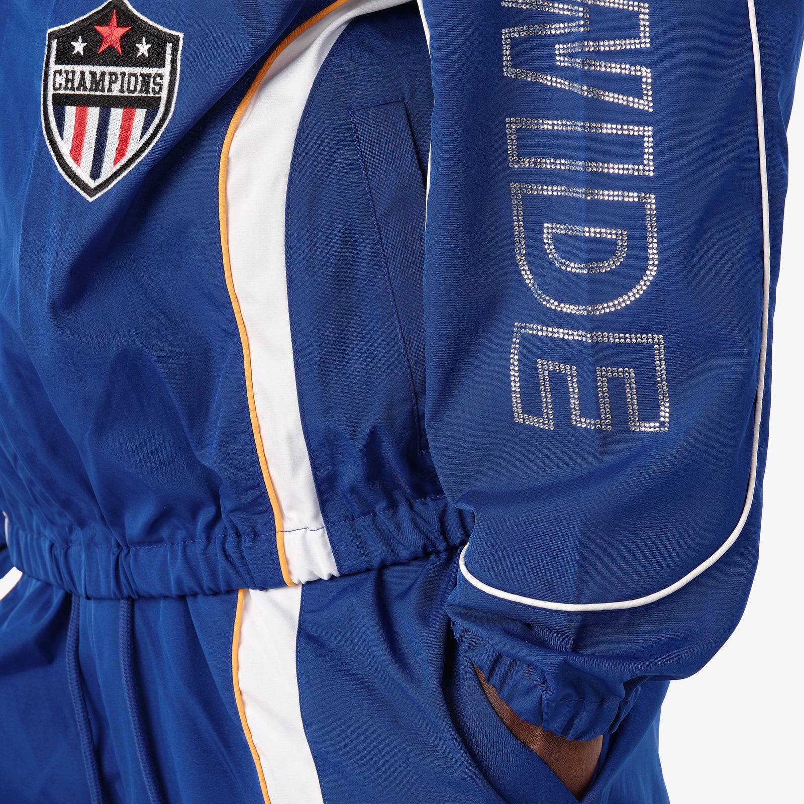 ROYAL BLUE NYLON WORLDWIDE FULL-ZIP
