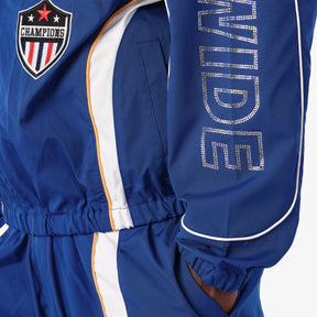 ROYAL BLUE NYLON WORLDWIDE FULL-ZIP