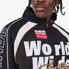 BLACK NYLON WORLDWIDE FULL-ZIP