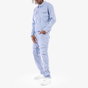 LIGHT BLUE SUEDE PANTS