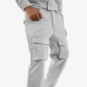 GRAY SUEDE PANTS
