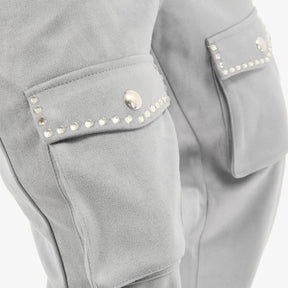 GRAY SUEDE PANTS
