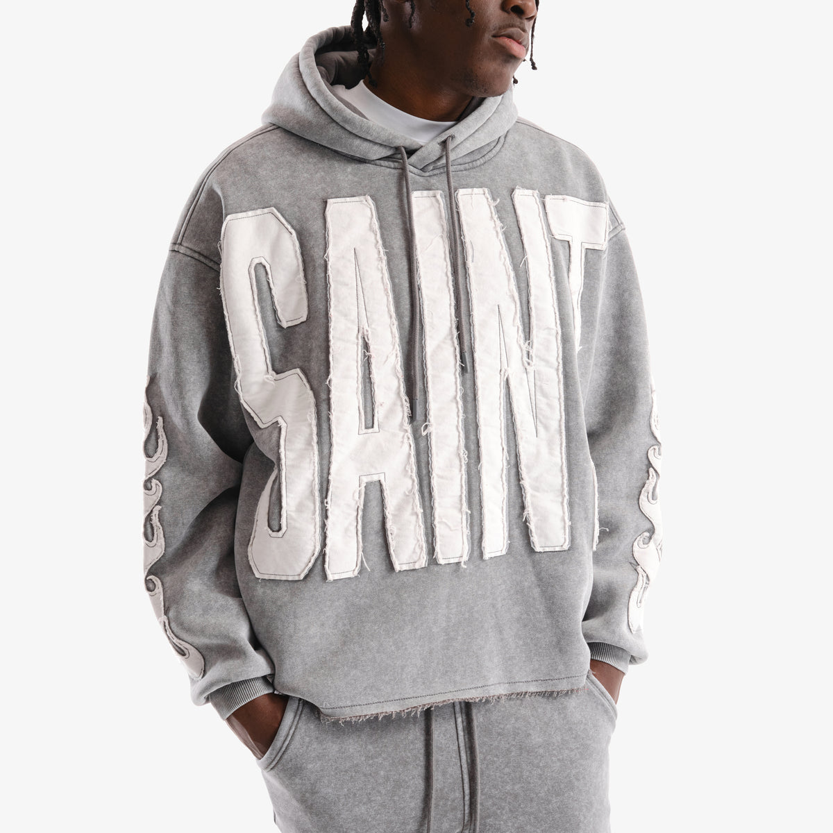 GRAY SAINT HOODIE