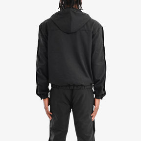 BLACK FULL ZIP W/ SIDE BUTTONS