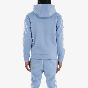 LIGHT BLUE "SAINTS" MOHAIR HOODIE W/ PEARL DETAIL