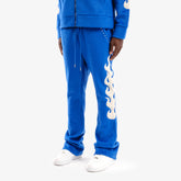 ROYAL BLUE "SAINTS" MOHAIR PANTS W/ PEARL DETAILS