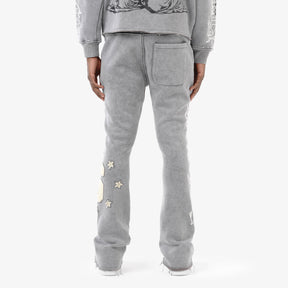 GRAY SAINT W/ RHINESTONES PANTS