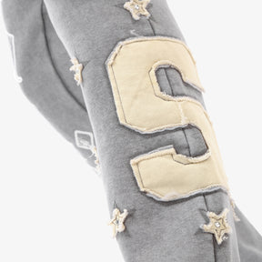 GRAY SAINT W/ RHINESTONES PANTS