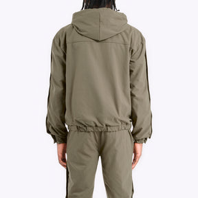 OLIVE FULL ZIP W/ SIDE BUTTONS