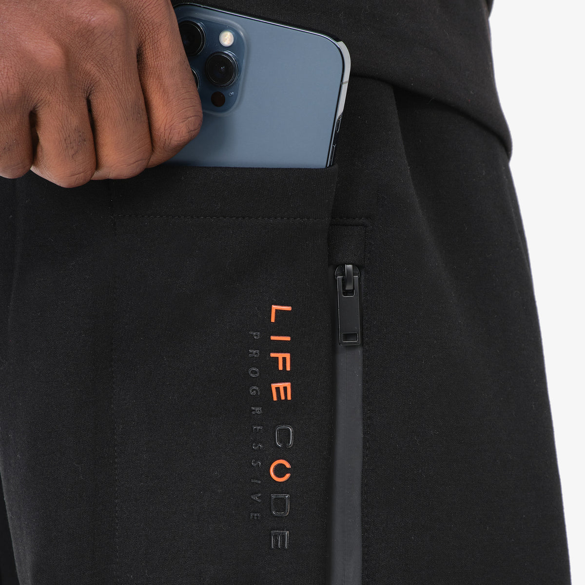 BLACK TECH FLEECE PANTS (Hidden Pocket)