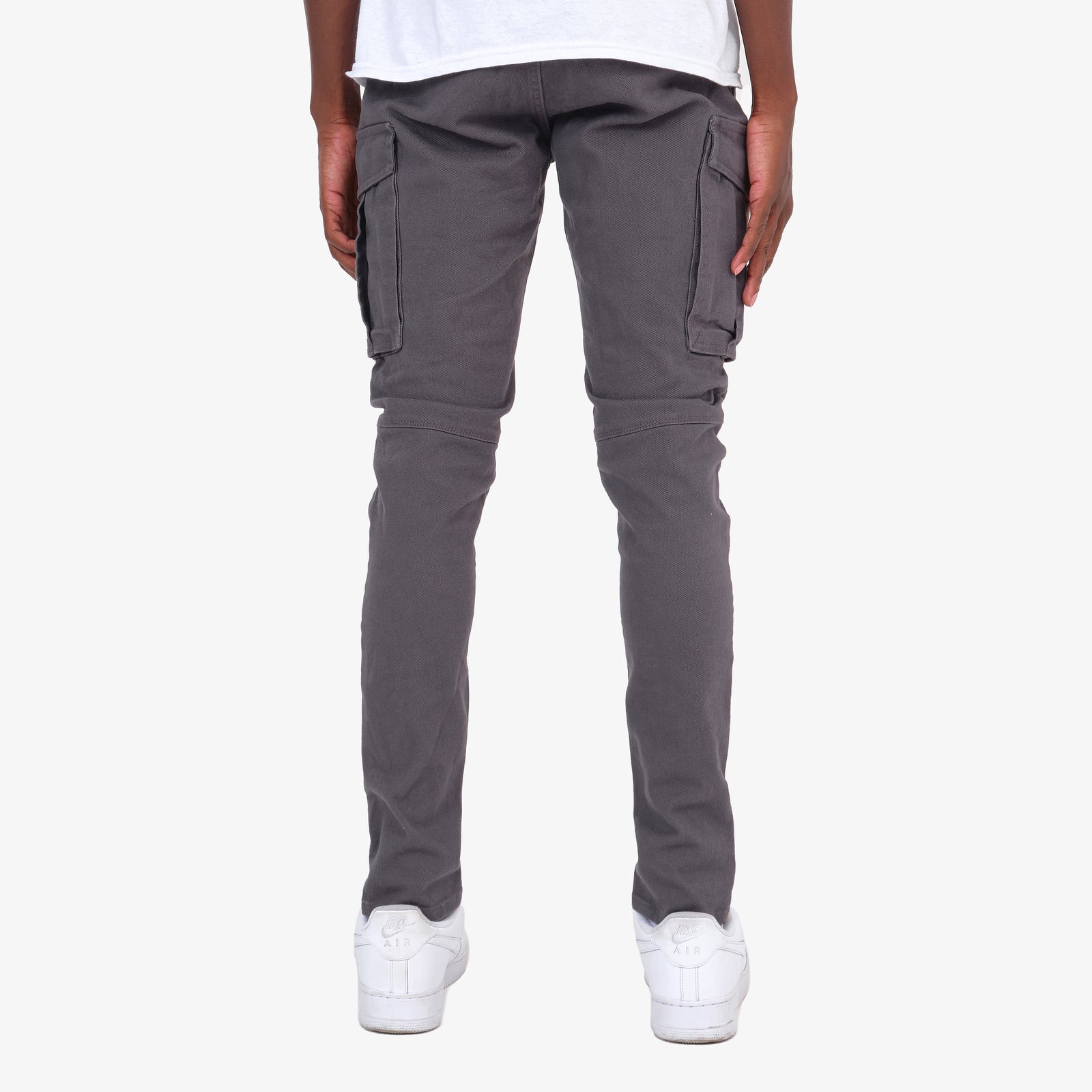 GREY CARGOS W/ STRETCH