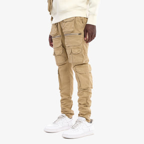 KHAKI UTILITY CARGO JEANS