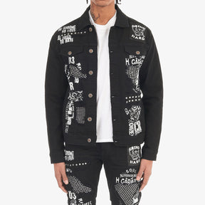 BLACK JACKET W/ STONES & STUDS