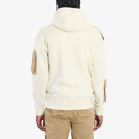 KHAKI RECONSTRUCTED HOODIE