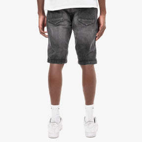BLACK SAND UTILITY DENIM SHORTS