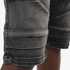 BLACK SAND UTILITY DENIM SHORTS
