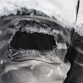 BLACK SAND WASHED DENIM SHORTS