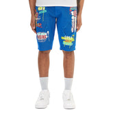 ROYAL BLUE SHORTS W/ PRINTS