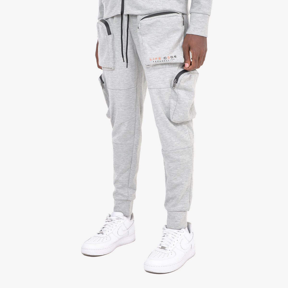 GREY TECH FLEECE MULTI POCKET PANTS