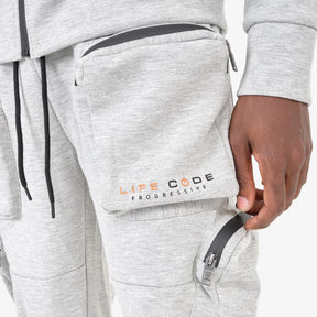 GREY TECH FLEECE MULTI POCKET PANTS